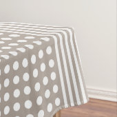 Monogram Taupe en witte tafelkleed (Voorbeeld)