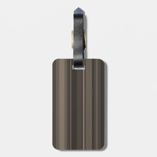 Monogram taupe strepen bagagelabel (Achterkant verticaal)