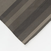 Monogram taupe strepen fleece deken (Hoek)