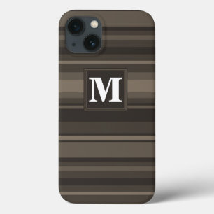 Monogram taupe strepen Hoesje-Mate iPhone draagtas Case-Mate iPhone Case