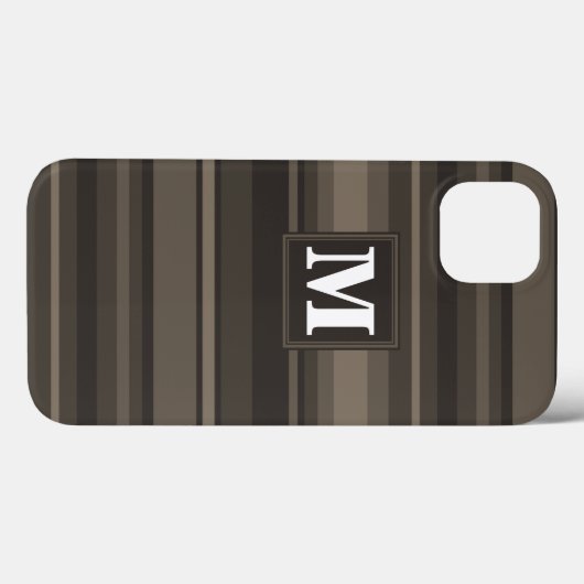Monogram taupe strepen Hoesje-Mate iPhone draagtas Case-Mate iPhone Case (Achterkant (horizontaal))