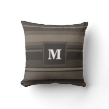 Monogram taupe strepen