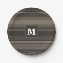 Monogram taupe strepen