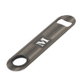 Monogram taupe strepen speed flessenopener (Voorkant Gekanteld)