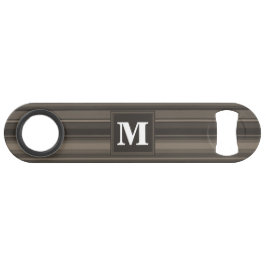 Monogram taupe strepen speed flessenopener