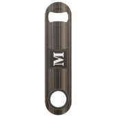 Monogram taupe strepen speed flessenopener (Voorkant)