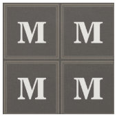 Monogram taupe strepen stof (Close Up)