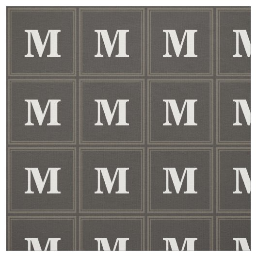 Monogram taupe strepen stof (Swatch)