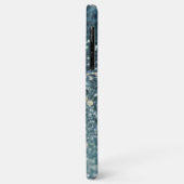 *~* Monogram TEAL Bloemenschildering Glitter Case-Mate iPhone Case (Achterkant/links)