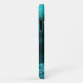 Monogram Teal Zilver Glitter Agate Chic Modern Case-Mate iPhone Case (Achterkant/rechts)