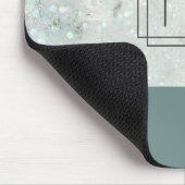 Monogram Tealgroene Marmer Glitter Monogram Muismat (Hoek)