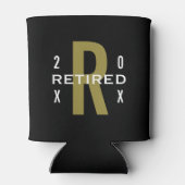 Monogram Tekst in ruste Retirement Black Gold Whit Blikjeskoeler (Achterkant)