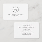 Monogram, ten minste wit visitekaartje (Voorkant / Achterkant)