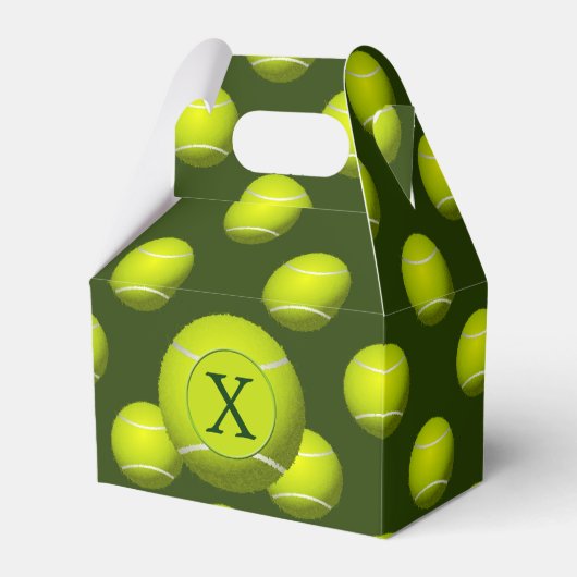 Monogram Tennis Balls Sportpatroon, Bedankdoosjes (Voorkant Zijde)