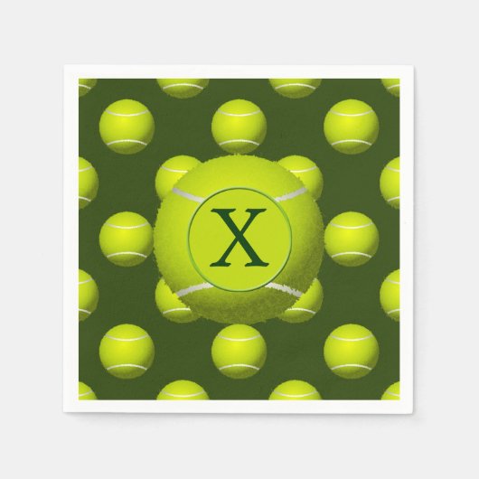 Monogram Tennis Balls Sportpatroon, Servetten (Voorkant)