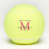 Monogram Tennis Gifts For Her Player Women Girls Tennisballen (Voorkant)