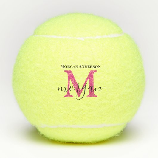Monogram Tennis Gifts For Her Player Women Girls Tennisballen (Voorkant)