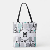 Monogram Tennis Racket Pattern Canvas tas (Achterkant)