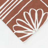 Monogram Terracotta Boho check bloemenpatroon Fleece Deken (Hoek)