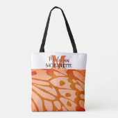 Monogram Terracotta Butterfly Wing Bridesmaid Tote Bag (Achterkant)