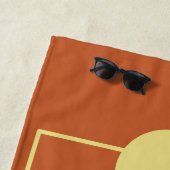 Monogram terracotta goud strandlaken (In situ)