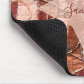 Monogram Terracotta Oranje Boho Retro Abstract Muismat (Hoek)