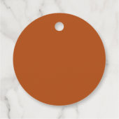 Monogram Terracotta Simple Botanical Wedding Bedankjes Labels (Achterkant)