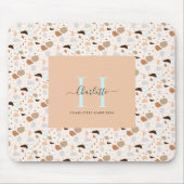 Monogram Terrazzo Earth Tones Modern Pattern Muismat (Voorkant)