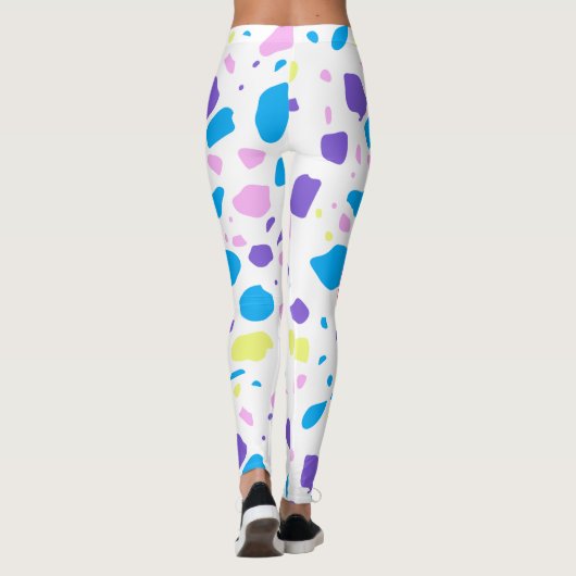 MONOGRAM TERRAZZO PATROON MULTICOLOR LEGGINGS (Achterkant)