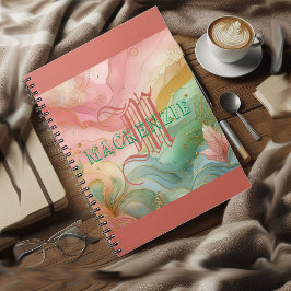 Monogram Terug naar School Huiswerk Chic Preppy Me Notitieboek