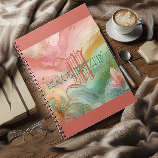 Monogram Terug naar School Huiswerk Chic Preppy Me Notitieboek