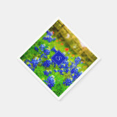 Monogram Texas Bluebonnets & Indiase verfkwast Servet (Hoek)