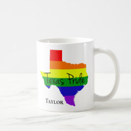 Monogram Texas Gay Pride Rainbow LGBTQ Koffiemok