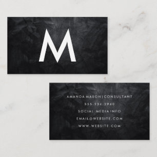 Monogram   Textielzwart Visitekaartje