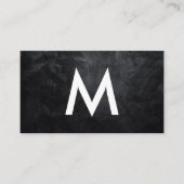 Monogram | Textielzwart Visitekaartje (Voorkant)