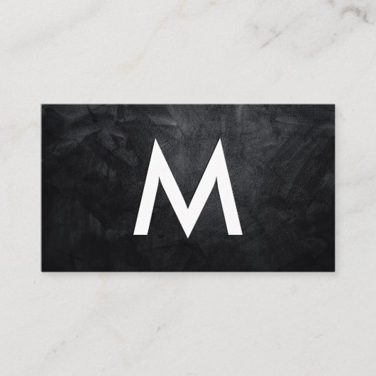 Monogram | Textielzwart Visitekaartje (Voorkant)