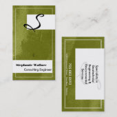 Monogram Texture Engineering Visitekaartje Green (Voorkant / Achterkant)