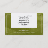 Monogram Texture Engineering Visitekaartje Green (Achterkant)