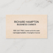 Monogram | Textuur leder Visitekaartje (Achterkant)