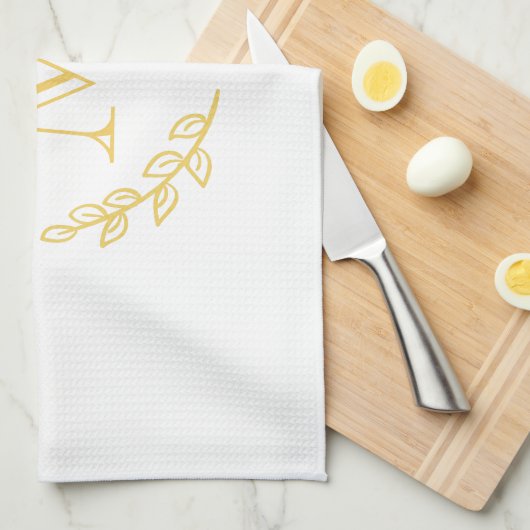 monogram theedoek (Quarter Fold)