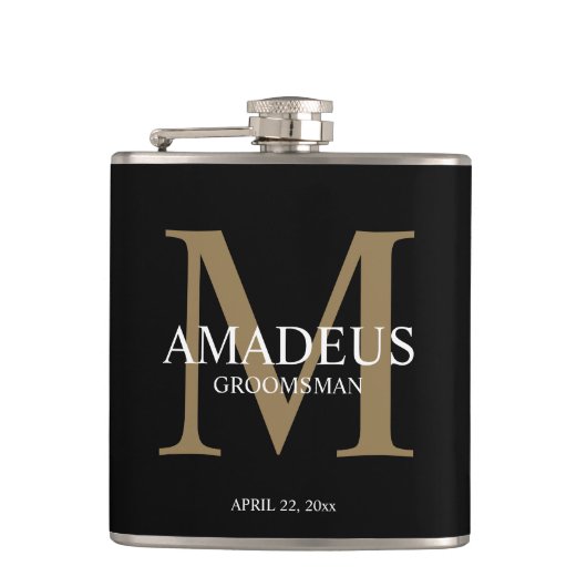Monogram thermische fles heupfles (Voorkant)