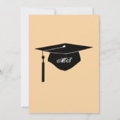 Monogram Tiger Graduation Party Invitation Kaart (Achterkant)