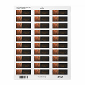 Monogram Tiger Hot Oranje en Black Print Pattern Etiket (Full Sheet)