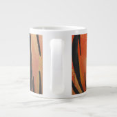 Monogram Tiger Hot Oranje en Black Print Pattern Grote Koffiekop (Achterkant)
