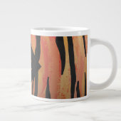 Monogram Tiger Hot Oranje en Black Print Pattern Grote Koffiekop (Rechts)