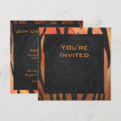 Monogram Tiger Hot Oranje en Black Print Pattern Kaart (Voorkant / Achterkant)