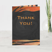 Monogram Tiger Hot Oranje en Black Print Pattern Kaart (Voorkant)