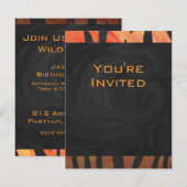 Monogram Tiger Hot Oranje en Black Print Pattern Kaart (Voorkant / Achterkant)