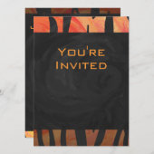 Monogram Tiger Hot Oranje en Black Print Pattern Kaart (Voorkant / Achterkant)