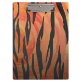 Monogram Tiger Hot Oranje en Black Print Pattern Klembord (Voorkant)